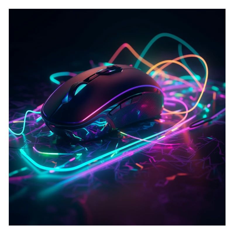 Mouse neon art