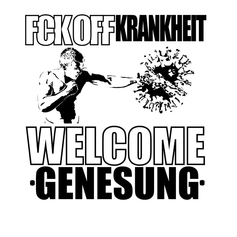 Welcome Genesung Schwarz-Weiß