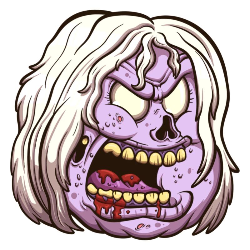 Weiblicher Zombiekopf