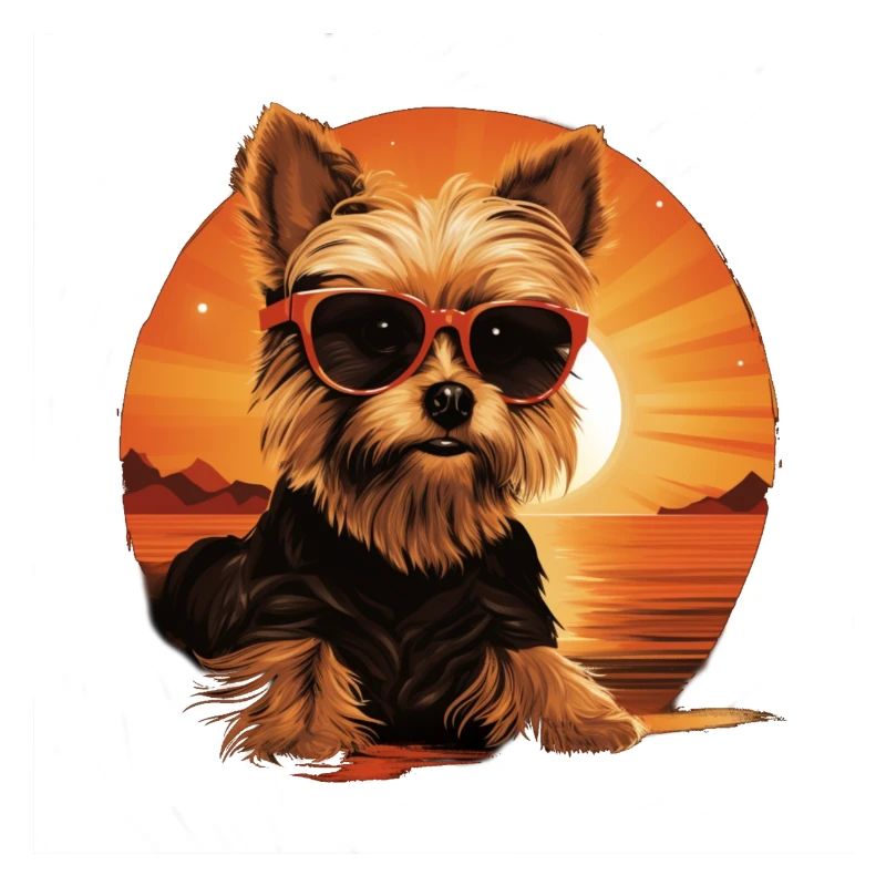 Yorkshire Terrier mit Sonnenbrille