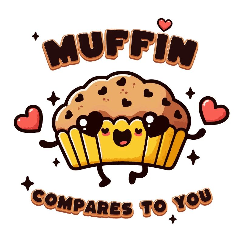 Conception de jeu de mots mignon muffin