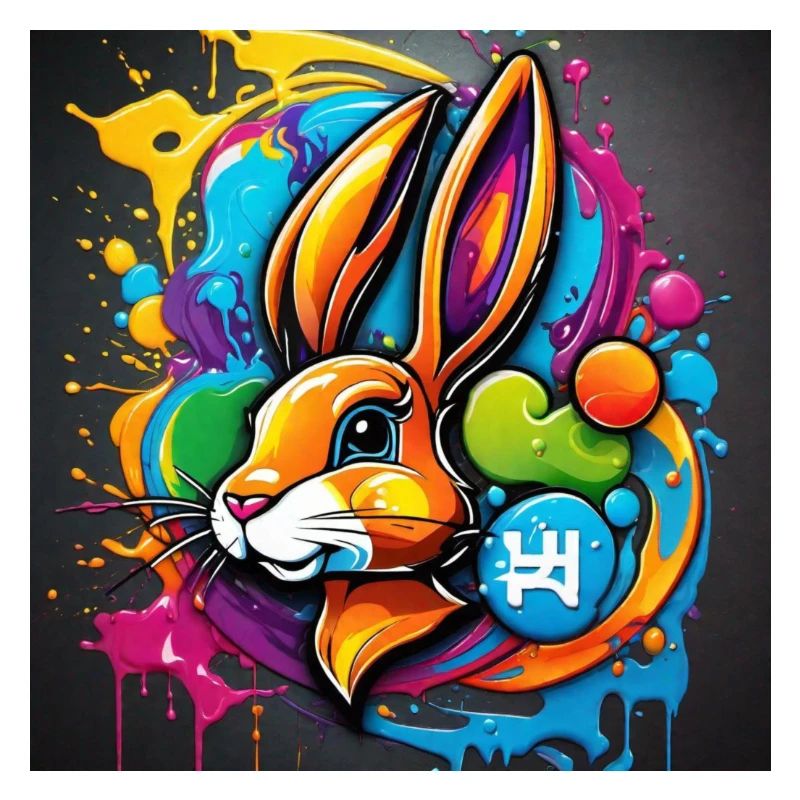 Farbkleks Hase