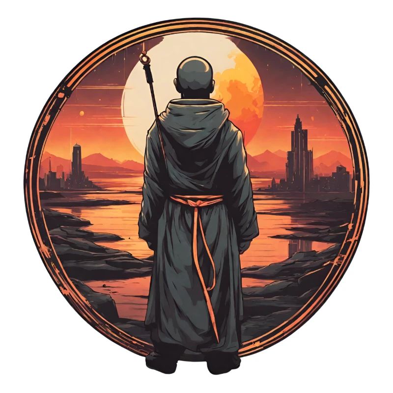 Meditating Monk at the Valley