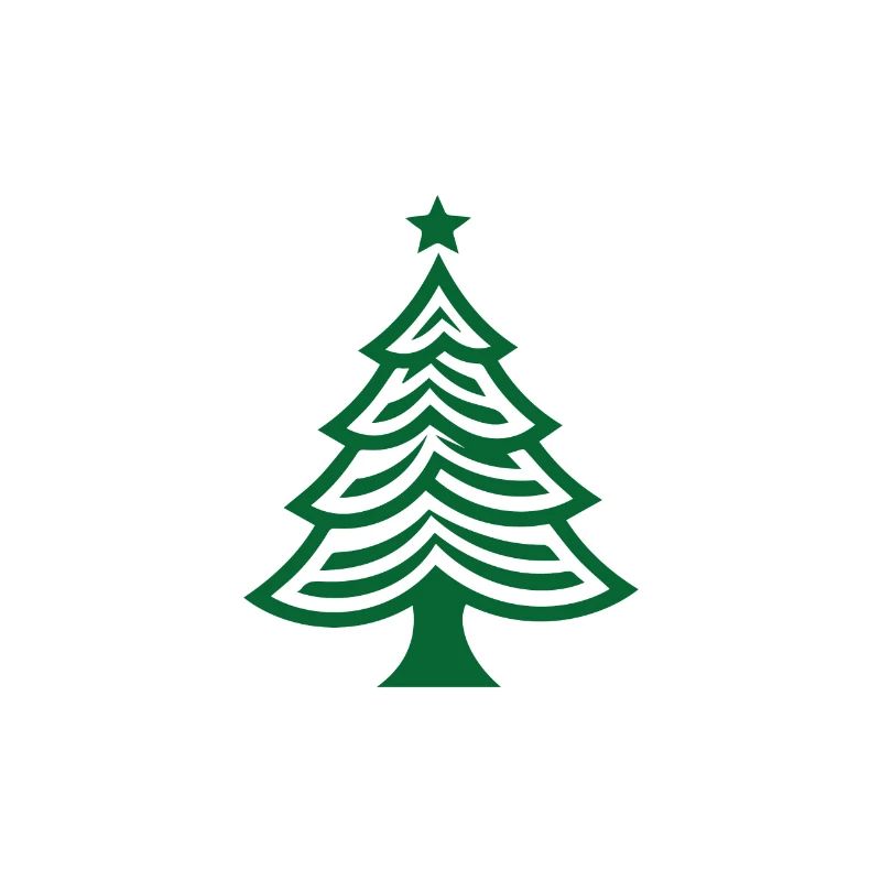 Grüner Weihnachtsbaum Christbaum oder Tannenbaum