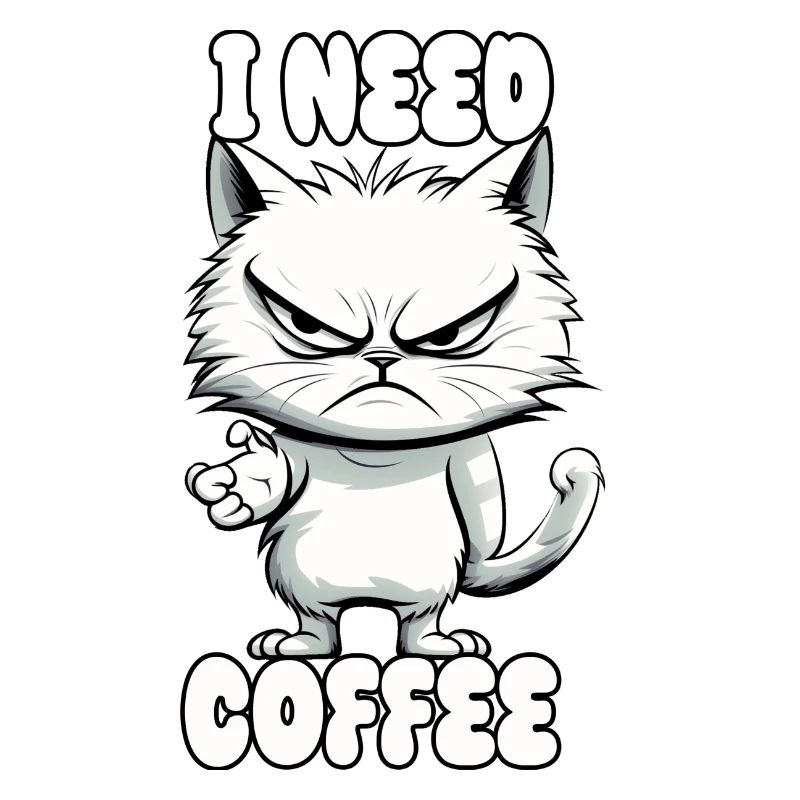 Cat - i need coffee