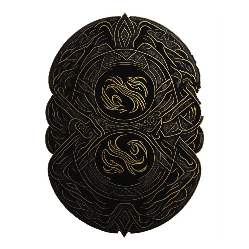 Monogramme Maya noir et or