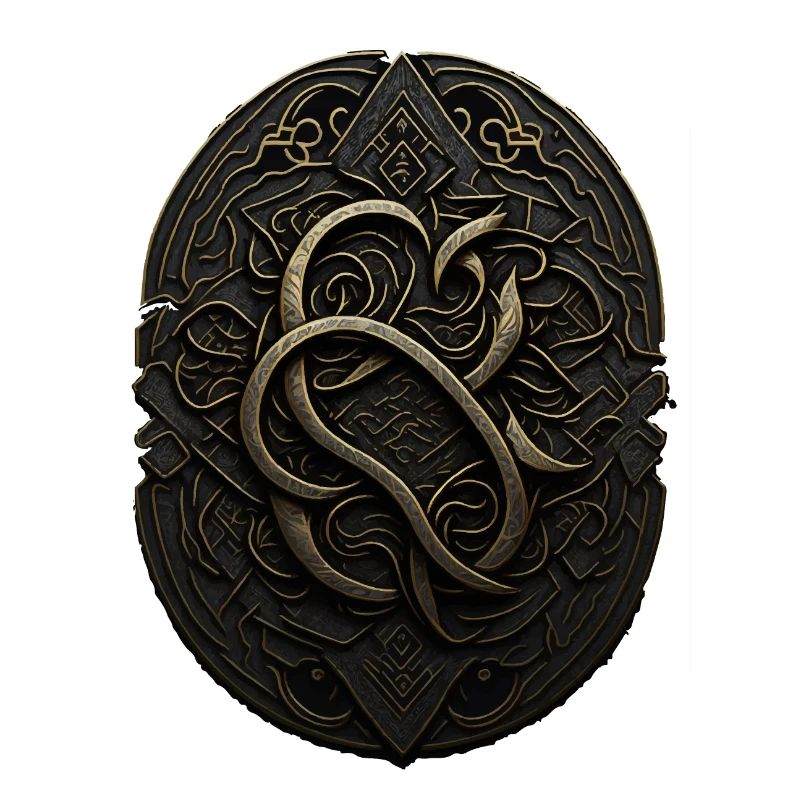 Mayan Black and Gold Monogram
