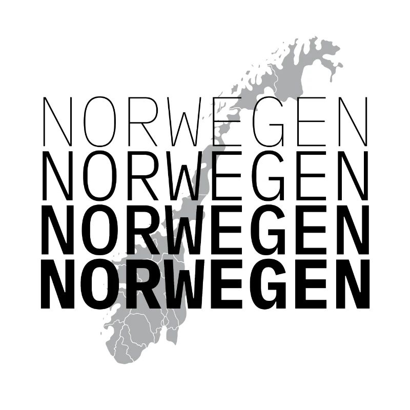 Norway four lettering with map