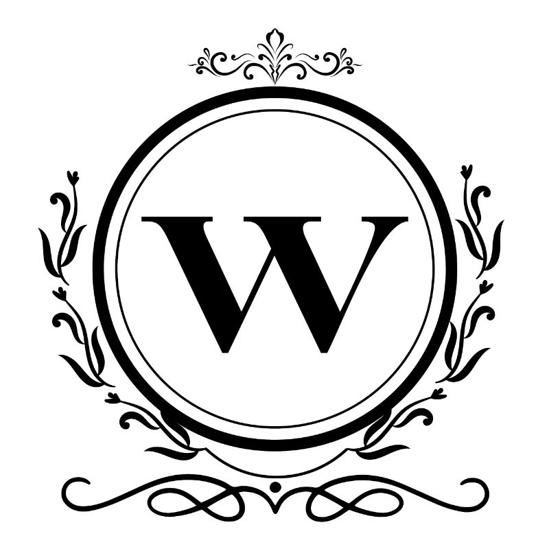 Buchstaben-W-Dekoration