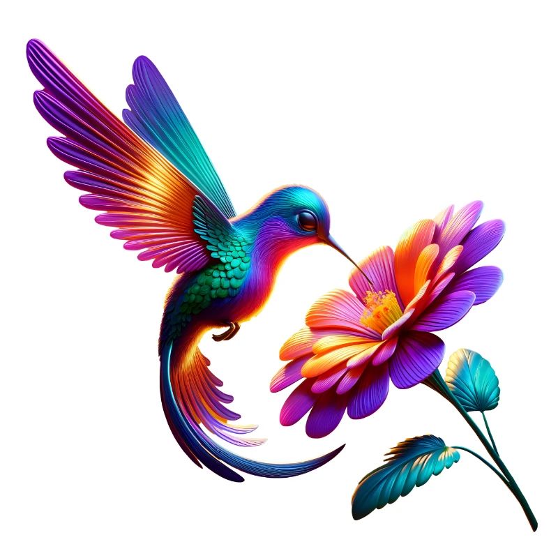 Lebendiger und bunter Kolibri