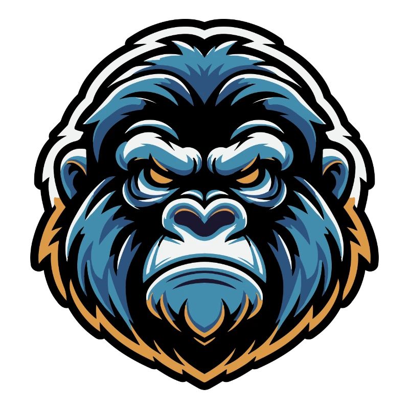 Maskottchen Gorillakopf