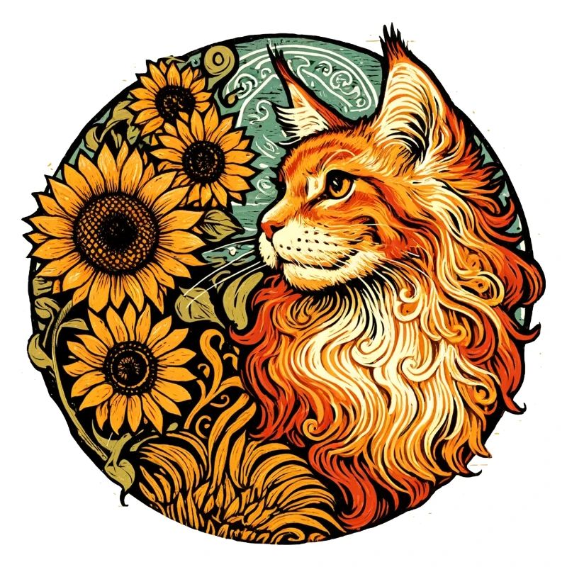 Chat Mainecoon orange