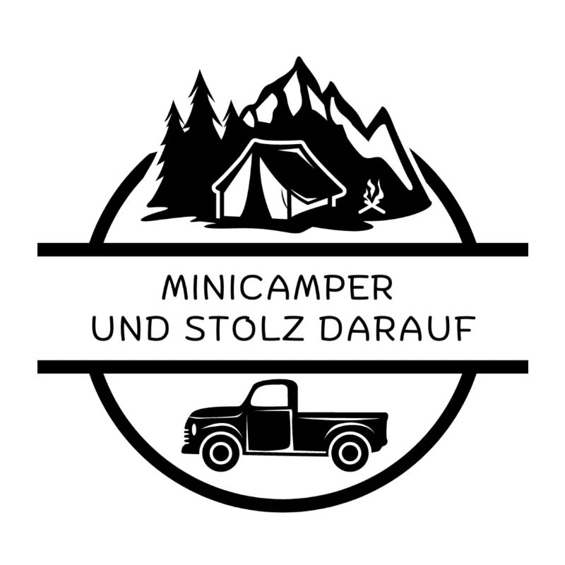 Minicamper und stolz darauf schwarz