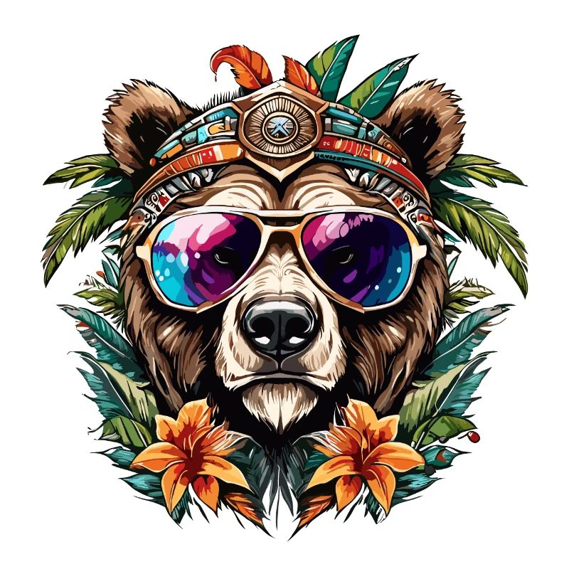 Tattoo / Tier / Kunst / cool / Comic / Bär