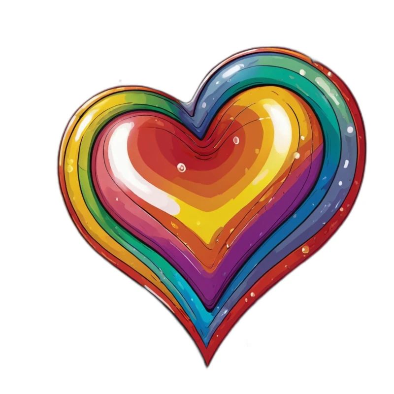 Regenbogen Herz