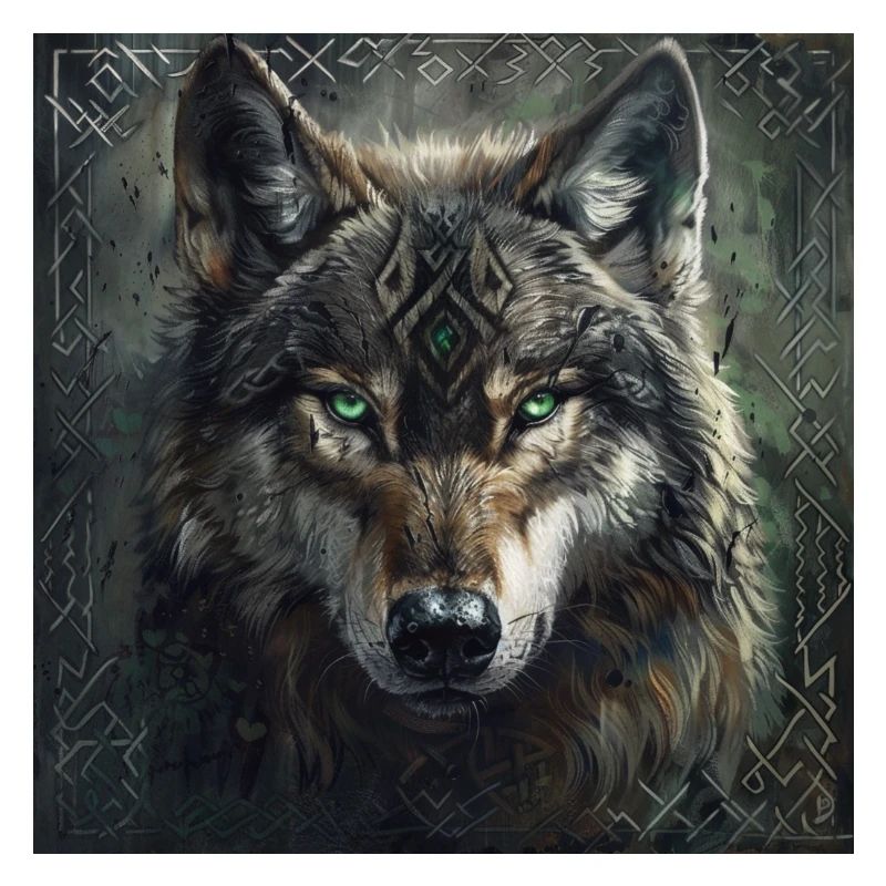 Wikinger Wolf Odins Wölfe Geri & Freki Valhalla