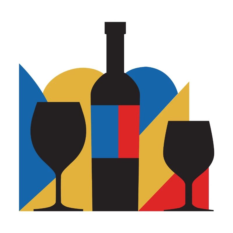 Bouteille de vin Bauhaus