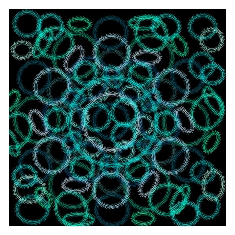 Abstract circles design on black background