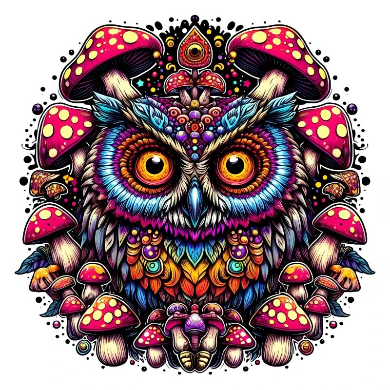 Psychedelische Eule