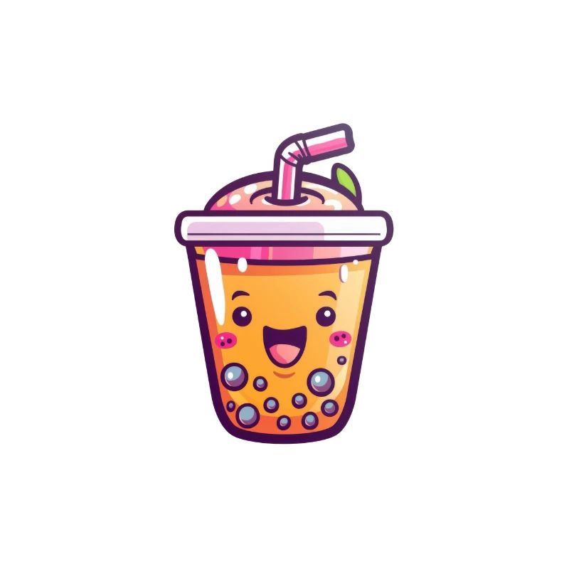 Happy bubble tea