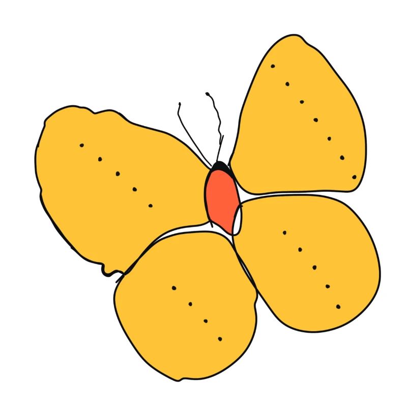 Un papillon jaune