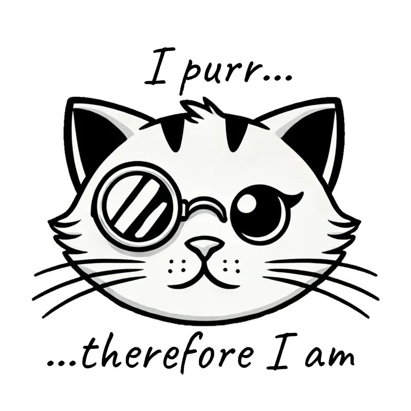 Ich schnurre, also bin ich - Philosoph Katzendesign