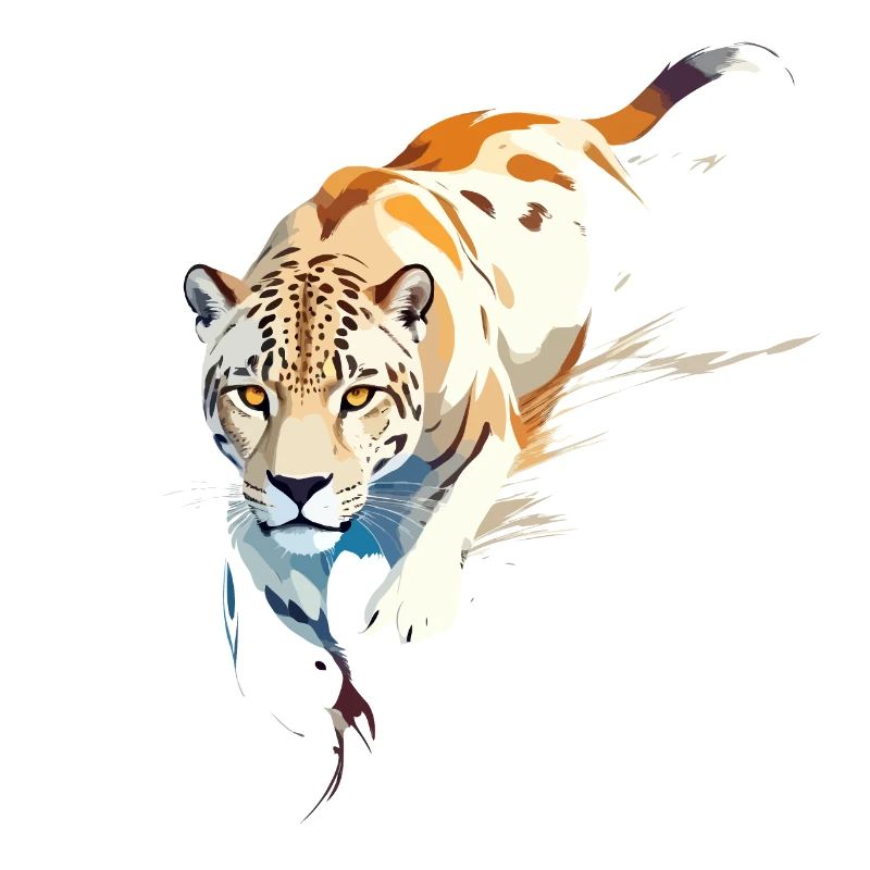Leopard Vektor Kunst mit lebendiger Illustration