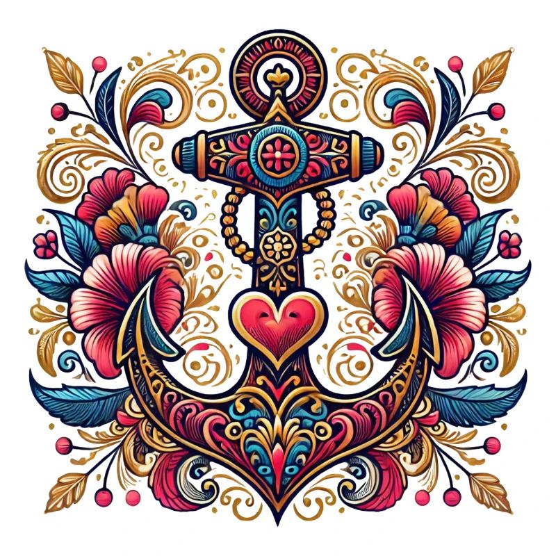 Anchor with heart
