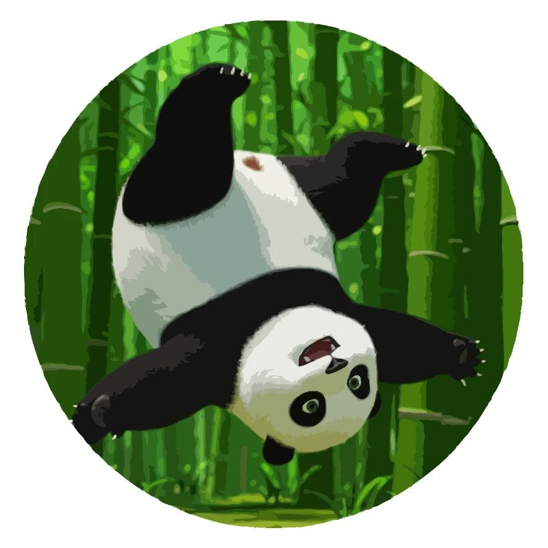 Panda faisant un saut périlleux
