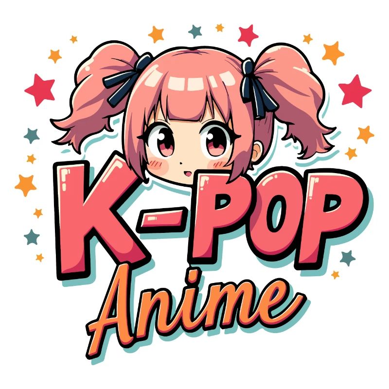 K-Pop: süßes Mädchen im Anime-Stil
