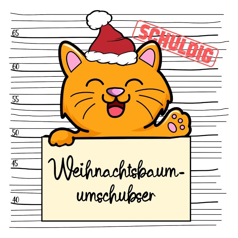 Weihnachtsbaum Umschubser Katze