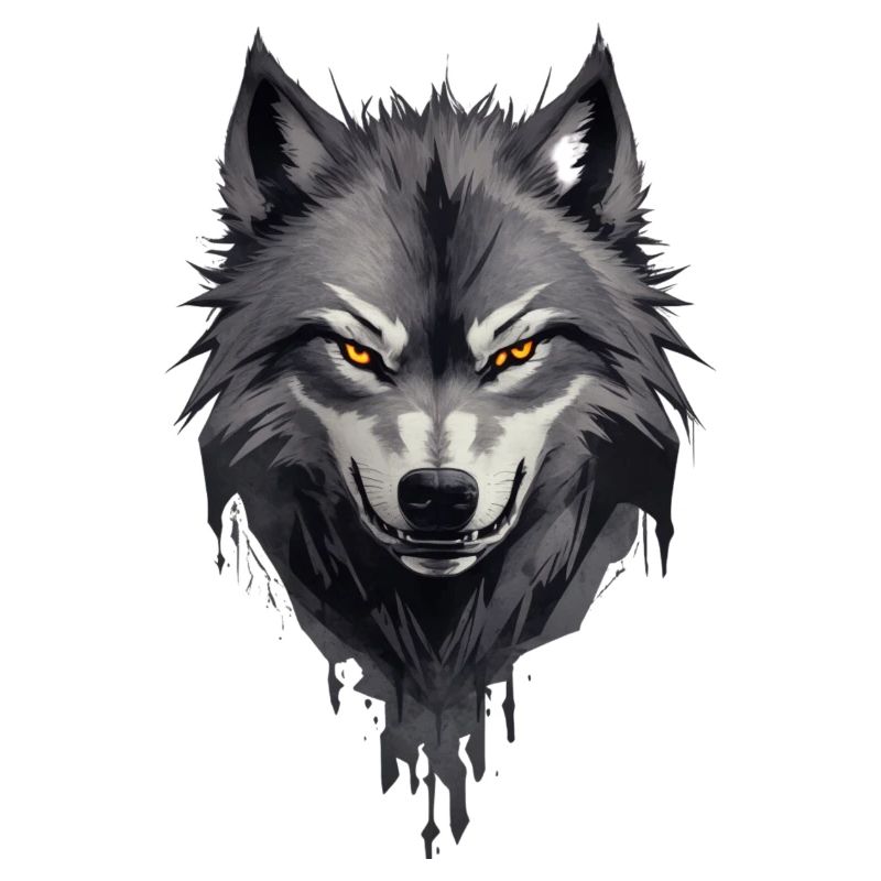 Wolfsangst Dunkler Spooky Wolfskopf