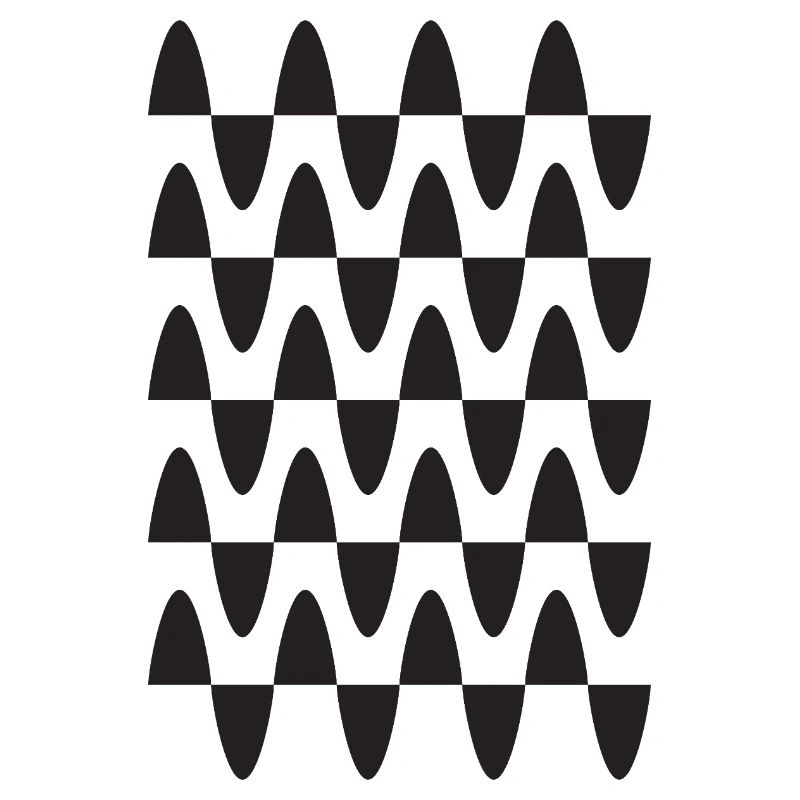 Midnight Wave Grid Pattern