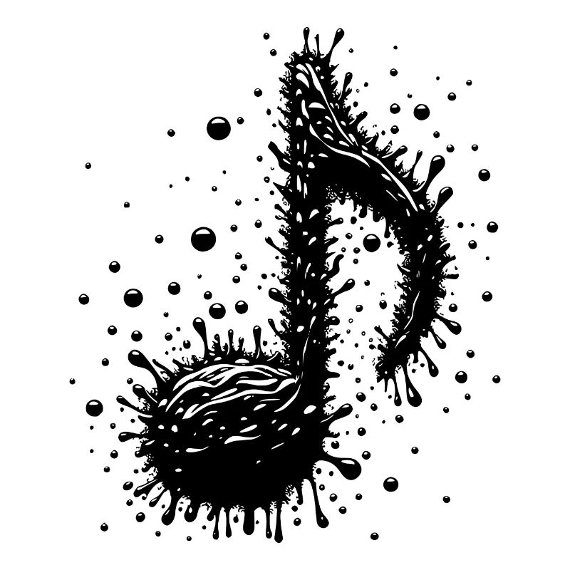 Drops de notes de musique d’éclaboussure