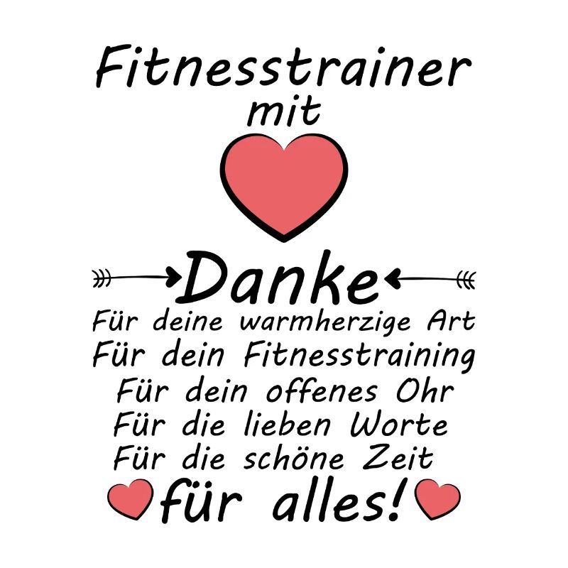 Danke Dankeschön Fitnesstrainer Abschiedsgeschenk