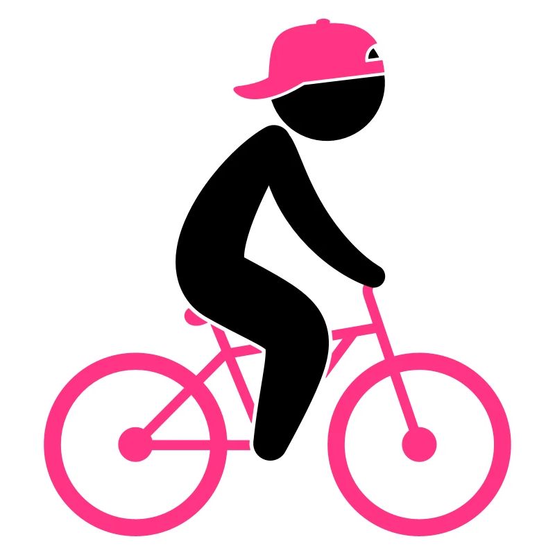 A cyclist rides on his bicycle