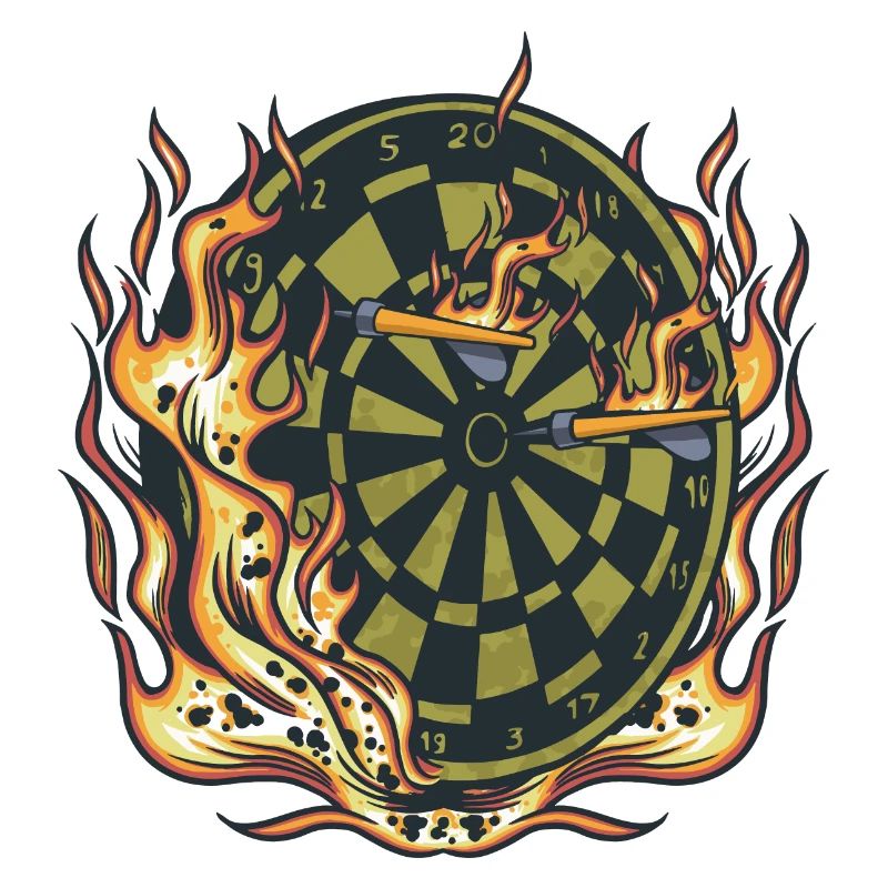 Burning dartboard