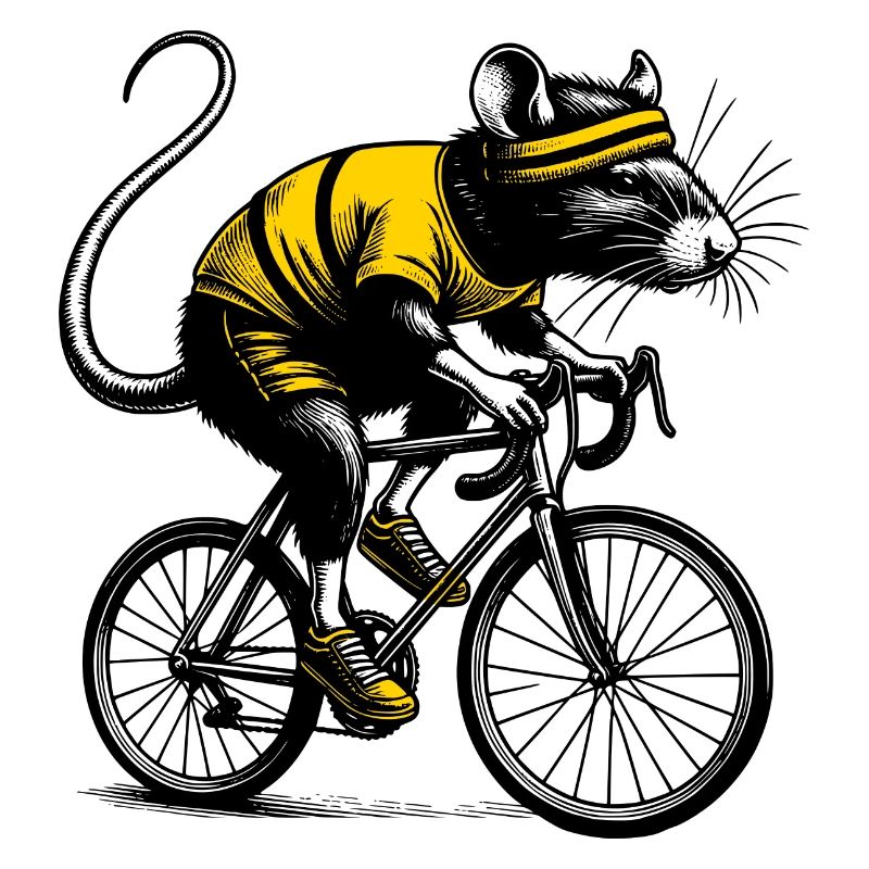 Cyclisme Rat mignon