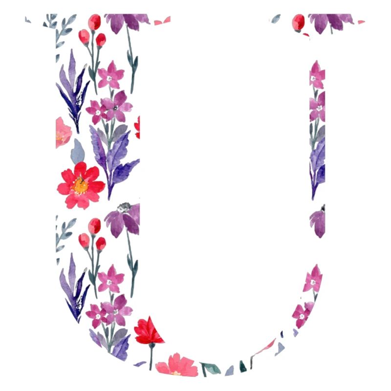 Blumen personalisierter U-Brief - Geschenkidee