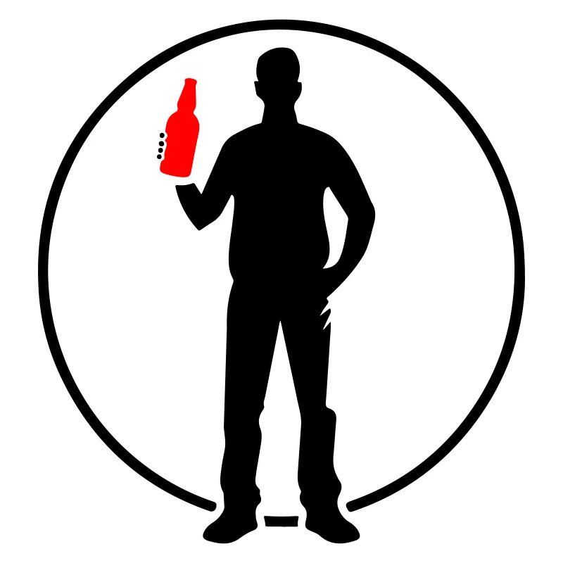 Beer Drinking Silhouette