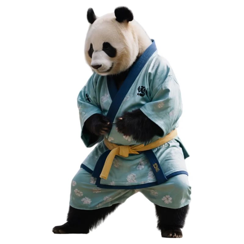 Sportlicher Panda