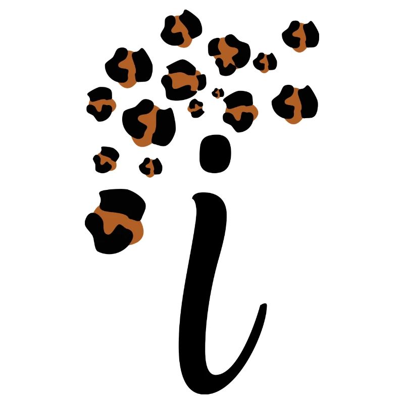 Buchstabe i Leopardenmuster