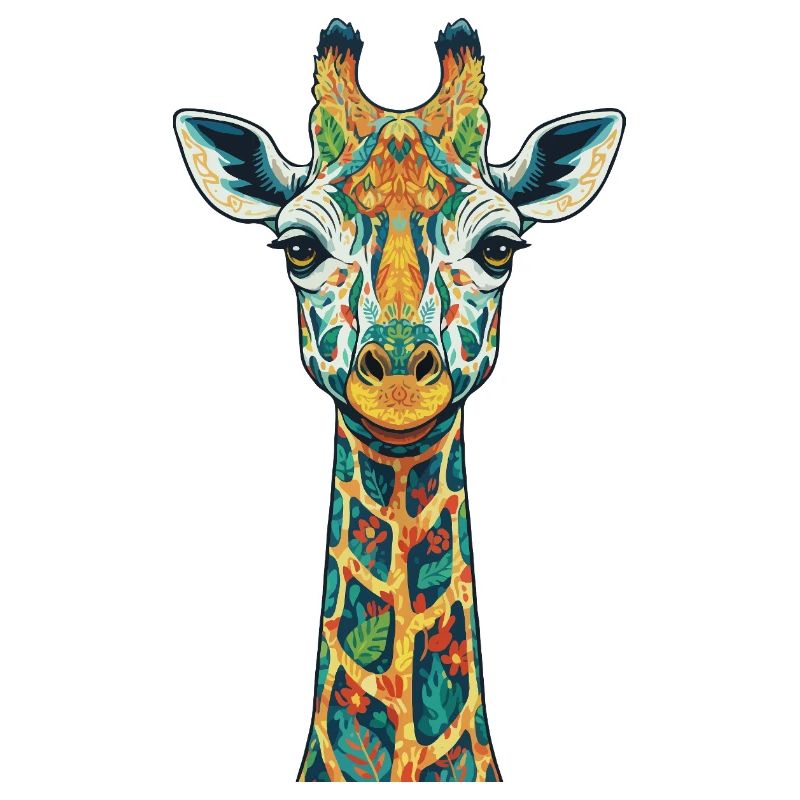 Bunte Giraffen-Kunstdrucke