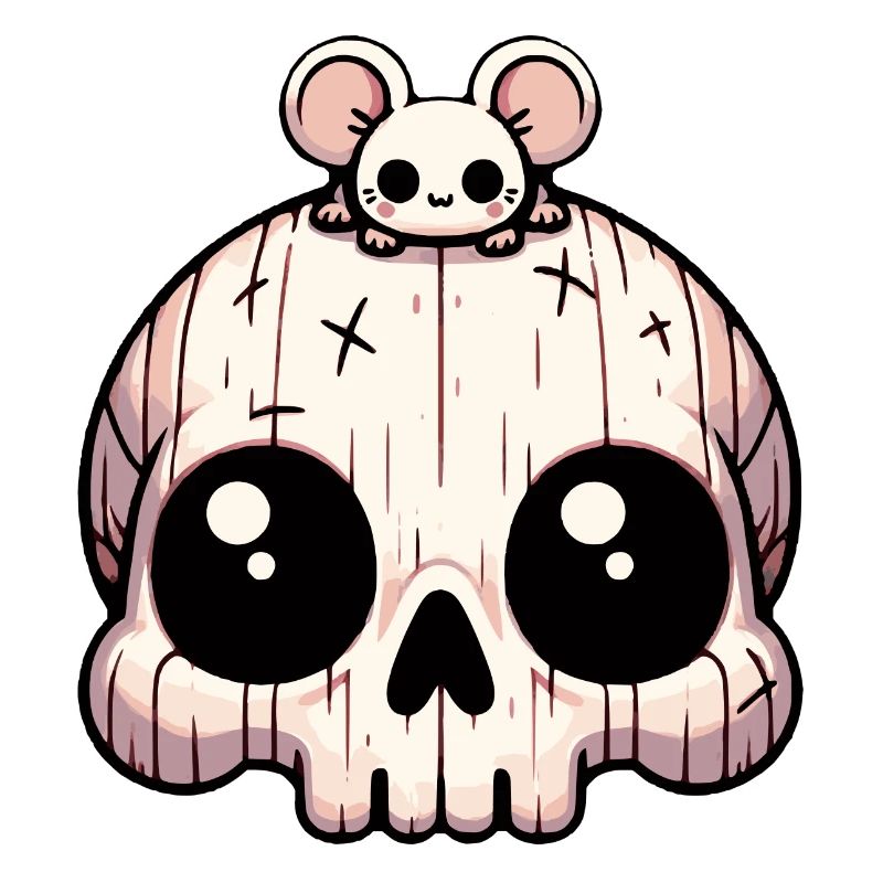 Skull with mouse on the head