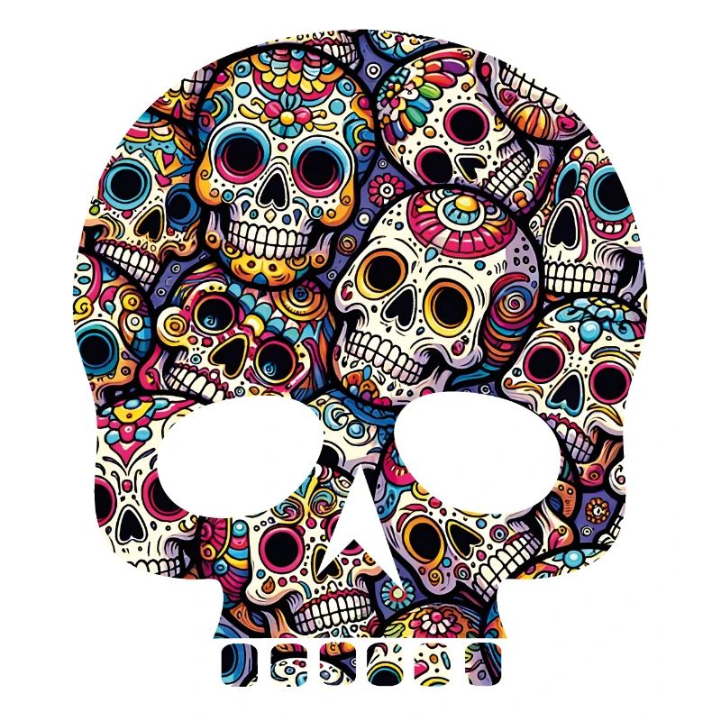 Buntes dekoratives Skullmuster