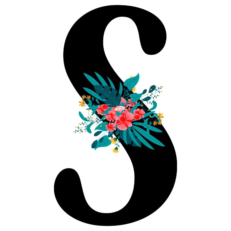 lettre S fleuris