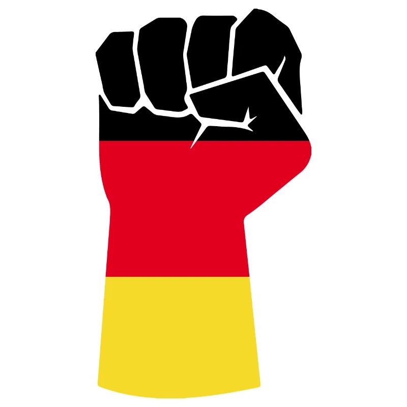 Deutsche Faust nach oben haltend