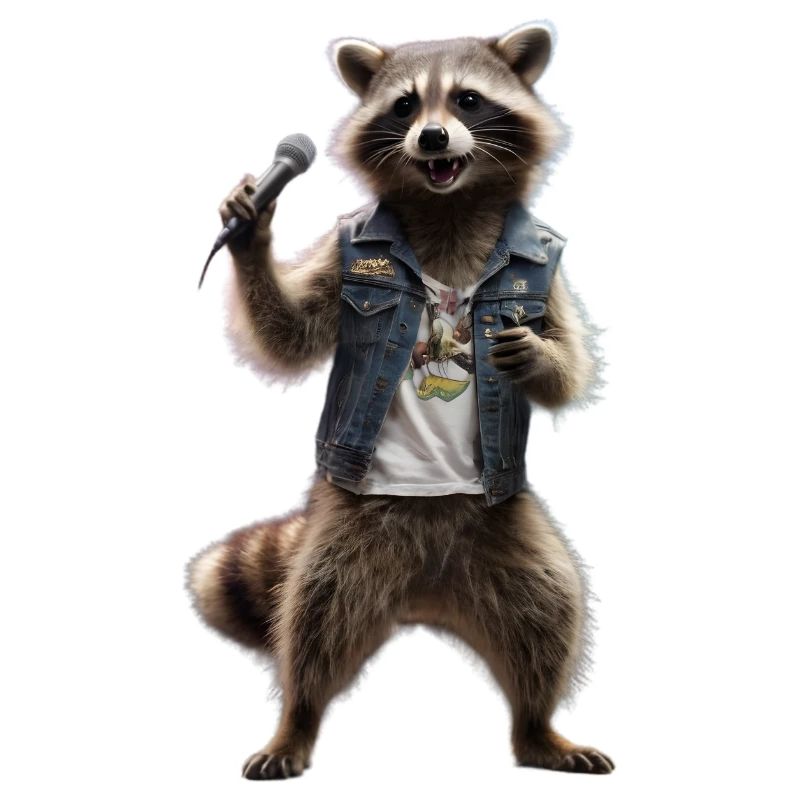 Waschbär-Singmikrofon