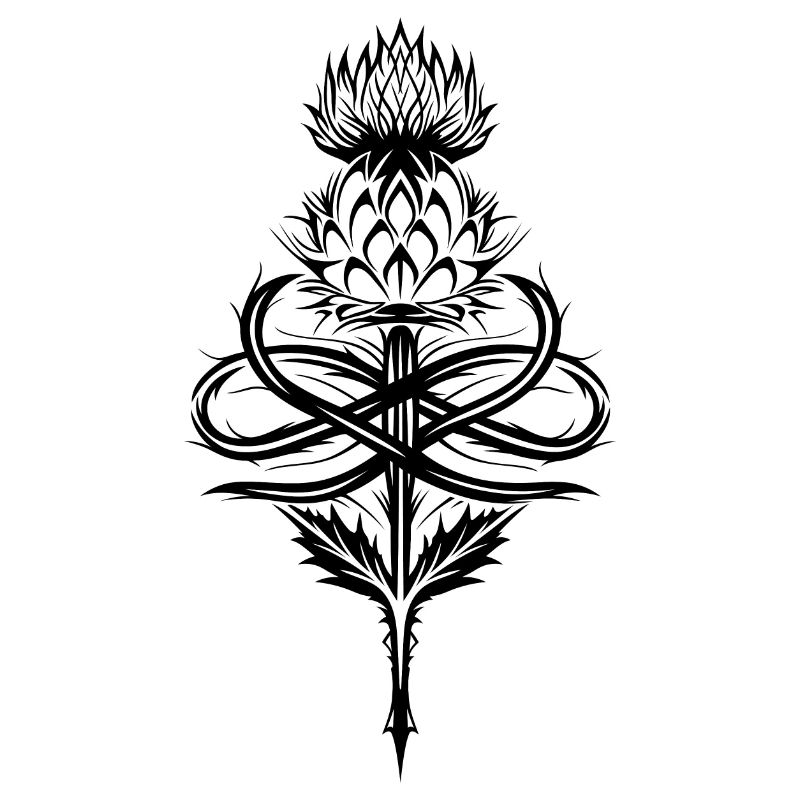 Distel Tribal mit Infinity Symbol