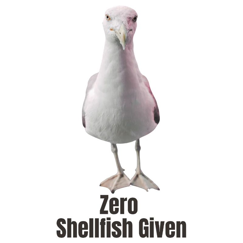 Abstrakte Möwe mit farbigen Akzenten